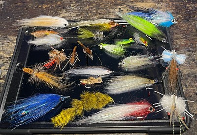 I can make most saltwater flies and will even put it on a popping cork if you want me to. I don’t tie freshwater trout flies but pretty much anything else