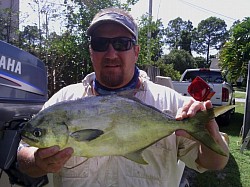 A nice pompano taken on a clouser